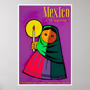 Mexikanische Kunst Mexiko Reiseplakat Nina Druck Poster