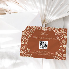 Mexikanische Kunst Terracotta Wedding Rsvp Begleitkarte