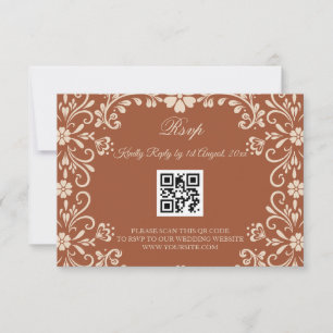 Mexikanische Kunst Terrakotta Hochzeit RSVP Karte