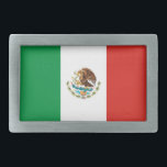 mexikanische Landesflagge Rechteckige Gürtelschnalle<br><div class="desc">mexikanische Landesflagge</div>