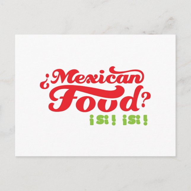 MEXIKANISCHE LEBENSMITTEL POSTKARTE (Vorderseite)
