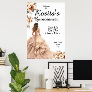 Mexikanische Mädchen 15. Geburtstag Quinceanera Poster