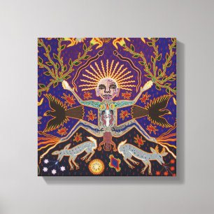 Mexikanische Mayan Aztec Goddess Ethnic Tribal Art Leinwanddruck