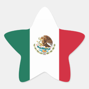 mexikanische/mexikanische Flagge Stern-Aufkleber