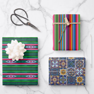 mexikanische Muster Geschenkpapier Set