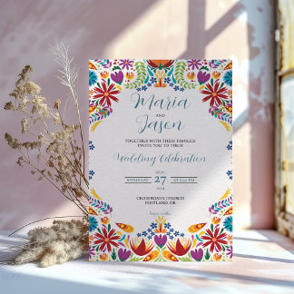 Mexikanische Nuestra Boda Blume Botanische Hochzei Einladung