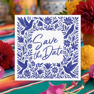 Mexikanische Otomí Tenango Talavera Save-the-Date Einladung