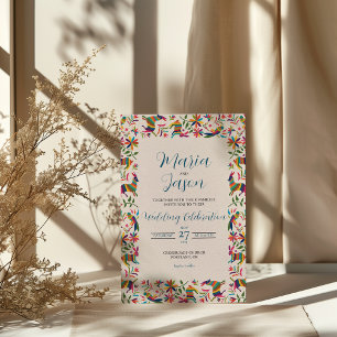 Mexikanische Otomi Tenangos farbenfrohe Volksmusik Einladung