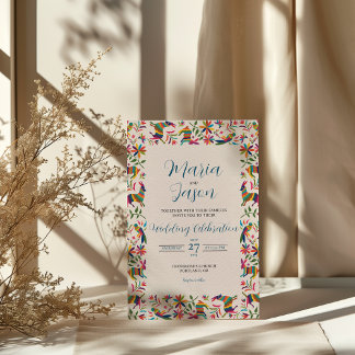 Mexikanische Otomi Tenangos farbenfrohe Volksmusik Einladung