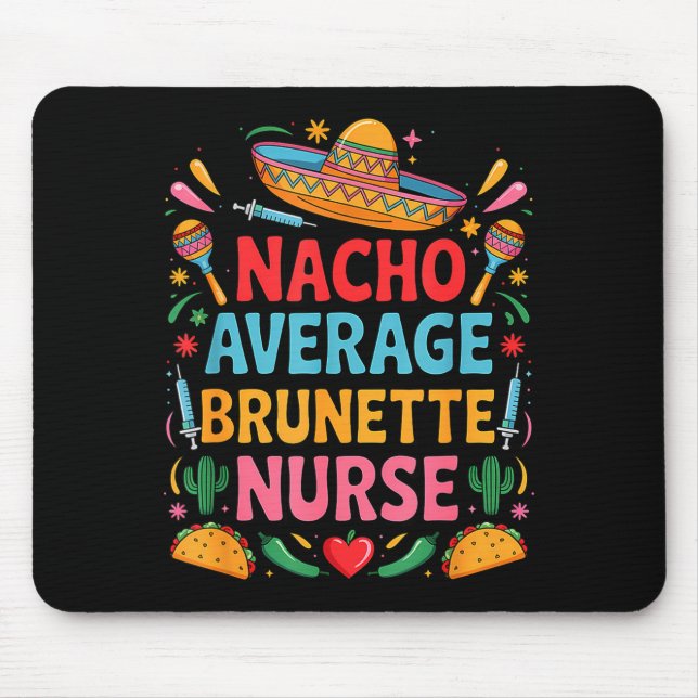 Mexikanische Party Cinco de Mayo Nacho-Durchschnit Mousepad (Vorne)