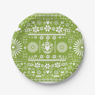 Mexikanische Picado Limette Avocado Grüne Hochzeit Pappteller