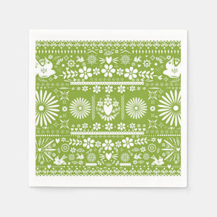Mexikanische Picado Limette Avocado Grüne Hochzeit Serviette