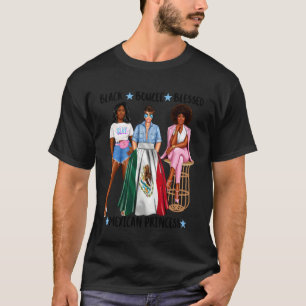 Mexikanische Prinzessin Schwarze Latina Mexiko Afr T-Shirt