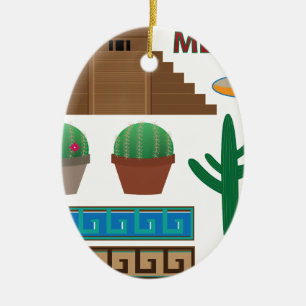 mexikanische Pyramide Keramikornament