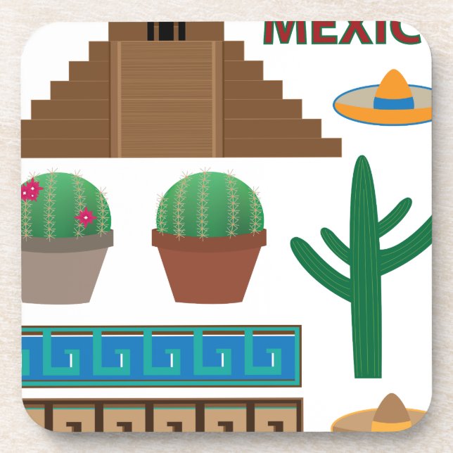 mexikanische Pyramide Untersetzer (Vorderseite)