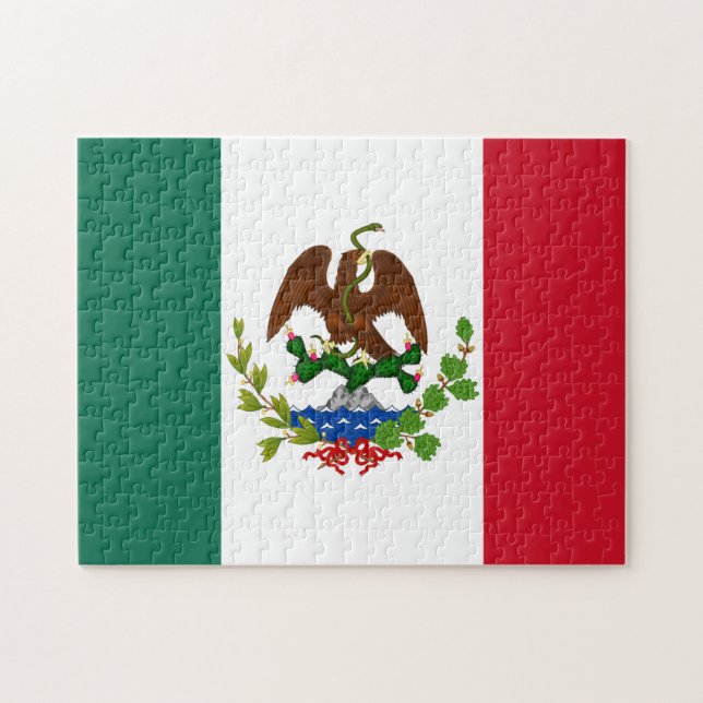 Mexikanische Republik Flag 1835, Mexicanos Latino Puzzle (Horizontal)