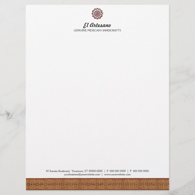 mexikanische Rose Letterhead Briefbogen (Vorderseite)