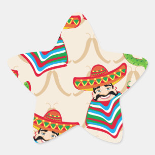 mexikanische Siesta Stern-Aufkleber