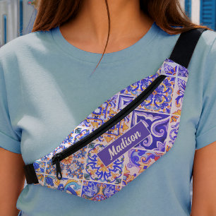 Mexikanische sizilianische mediterrane violette bl bauchtasche