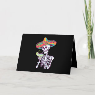 Mexikanische Skelett Cinco De Mayo Margarita-Feier Dankeskarte