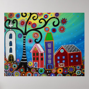 MEXIKANISCHE STADTBILDUNG POSTER