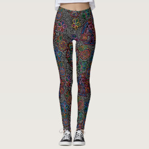 mexikanische Stickerei Image Fashion Pop Leggings