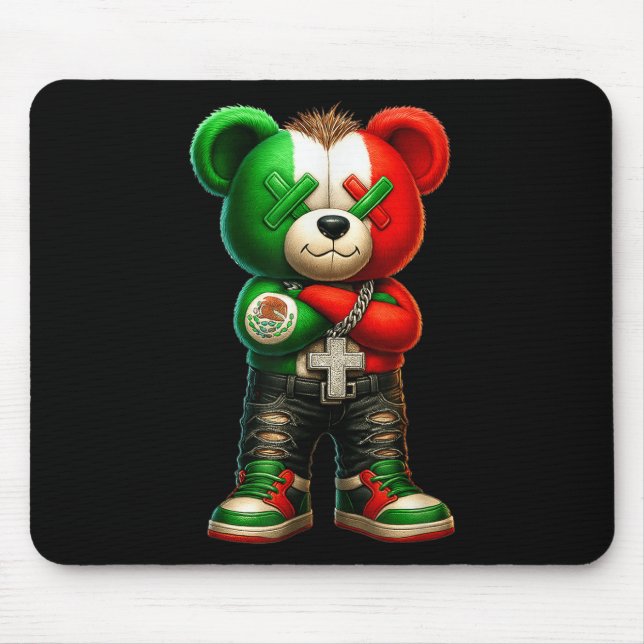 Mexikanische Straßenbär-Kunst Mousepad (Vorne)