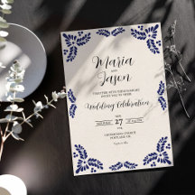 Mexikanische Talavera Schwarze Florale Minimalisti