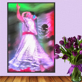 Mexikanische Tänzerin 0175 Leinwand-Kunstprint Leinwanddruck
