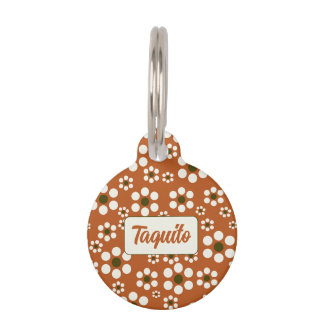 mexikanische Terrakotta-Blume Haustiermarke