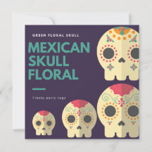 Mexikanische Totenkopf-Blumen-Fiesta-Geschenkanhän