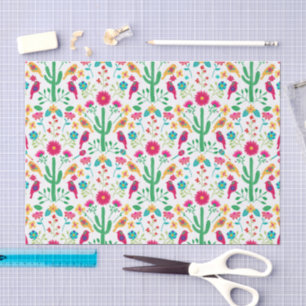 Mexikanische traditionelle Blumen-Volks-Kunst in h Seidenpapier