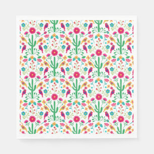 Mexikanische traditionelle Blumen-Volks kunst in h Serviette