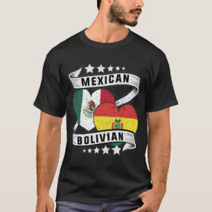 mexikanische und bolivianische Flagge T-Shirt
