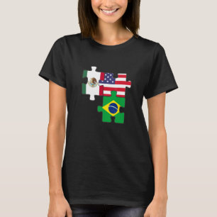 Mexikanische und brasilianische Wurzeln plus US-Fl T-Shirt