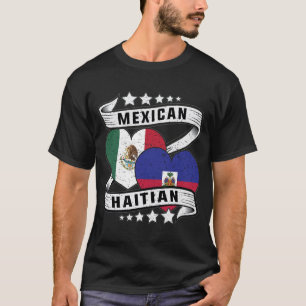 mexikanische und haitianische Flagge T-Shirt