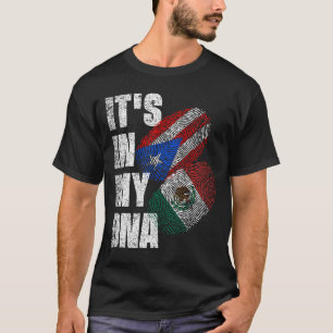 mexikanische und puerto-amerikanische DNA-Mix-Fahn T-Shirt