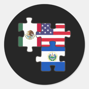 Mexikanische und salvadorianische Wurzeln plus die Runder Aufkleber