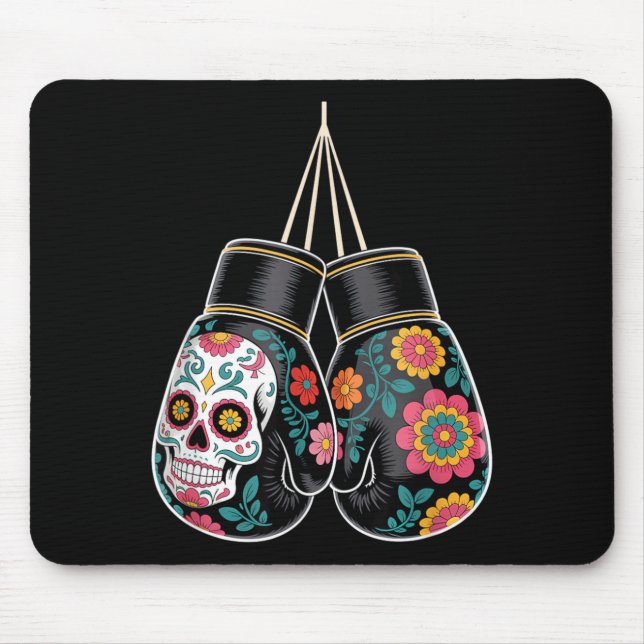 Mexikanische Vintage-Boxhandschuhe Azteken Mayan Mousepad (Vorne)