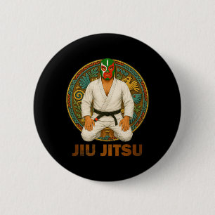 Mexikanische Vintage-Style-Jiu-Jitsu-Lucha-Libre-M Button