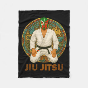 Mexikanische Vintage-Style-Jiu-Jitsu-Lucha-Libre-M Fleecedecke