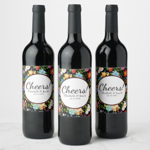 Mexikanische Volkshochzeit Weinetikett