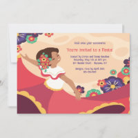 Mexikanische Volkstänzerin Fiesta Einladung
