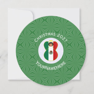 Mexikanische Weihnachtsflagge Engel Personalisiert Einladung