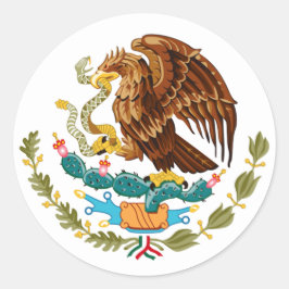 Mexikanischer Adler Runder Aufkleber