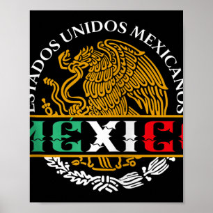 Mexikanischer Adlermantel Mexiko Aguila Escudo Na Poster