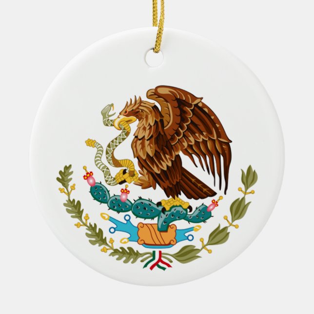 Mexikanischer Adlerzauber Keramik Ornament (Vorne)