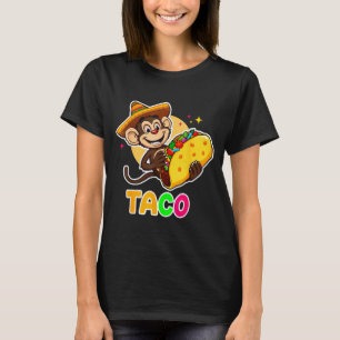 Mexikanischer Affe Sombrero Taco el Squatcho Spaß T-Shirt