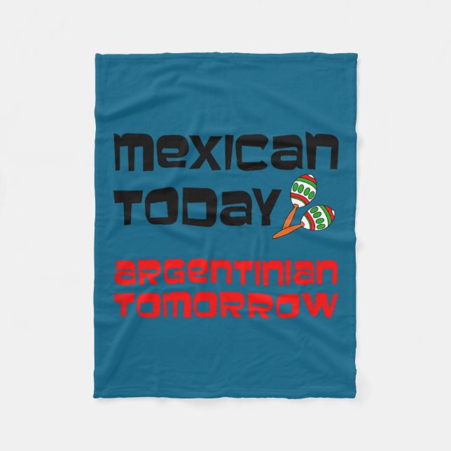 Mexikanischer Argentinier morgen Maracas Cinco de  Fleecedecke (Vorderseite)