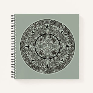 Mexikanischer Aztekischer Sonnenstein Mayakalender Notizbuch